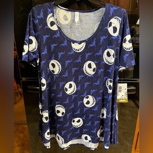Jack Skellington Short Sleeve Swing Top - LuLaRoe Perfect T